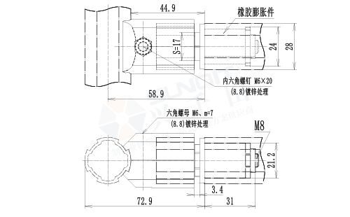 轉動組件尺寸圖