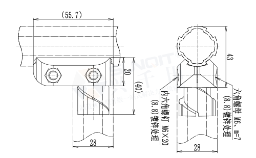 加強內(nèi)直接頭尺寸圖