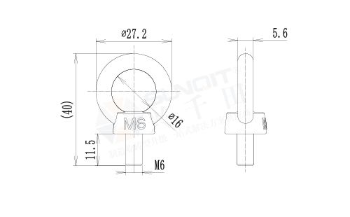 吊環螺母尺寸圖