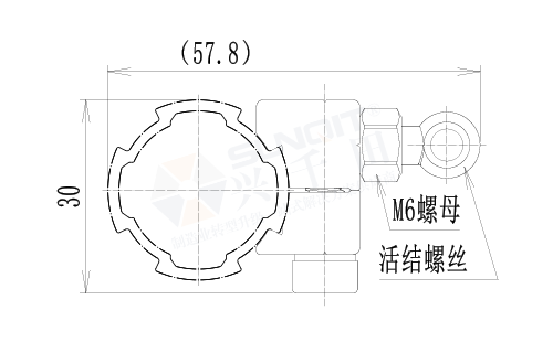 功能輔件B與活節螺絲套件尺寸圖
