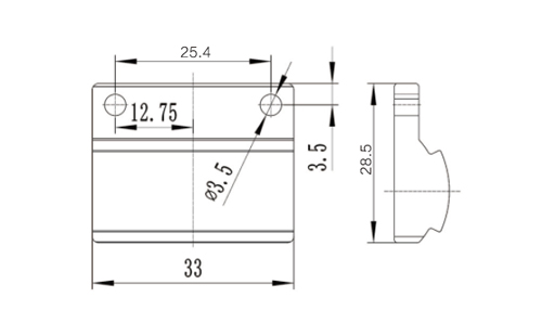 光電開關連接件尺寸圖