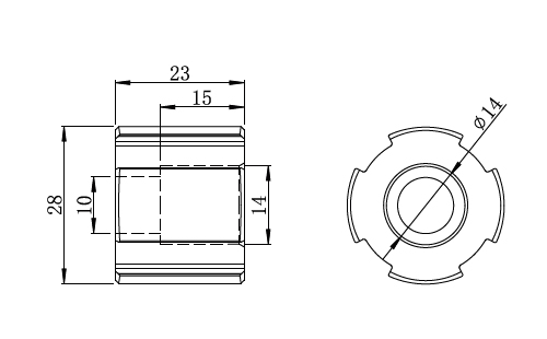 光軸固定座尺寸圖